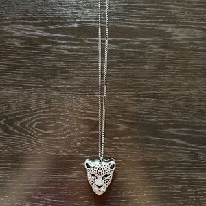 Silver Cat Pendant Necklace